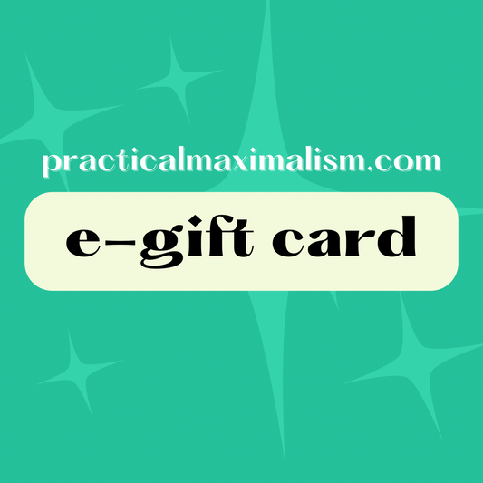 practicalmaximalism.com gift card