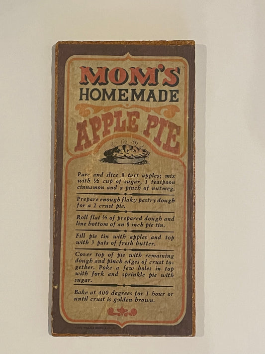 70s Mom’s Homemade Apple Pie Wall Sign