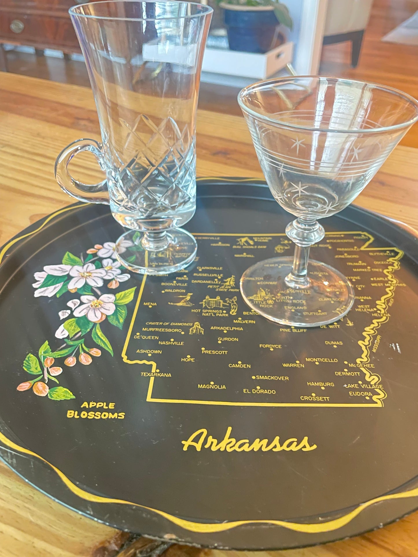 Vintage Arkansas State Souvenir Tray
